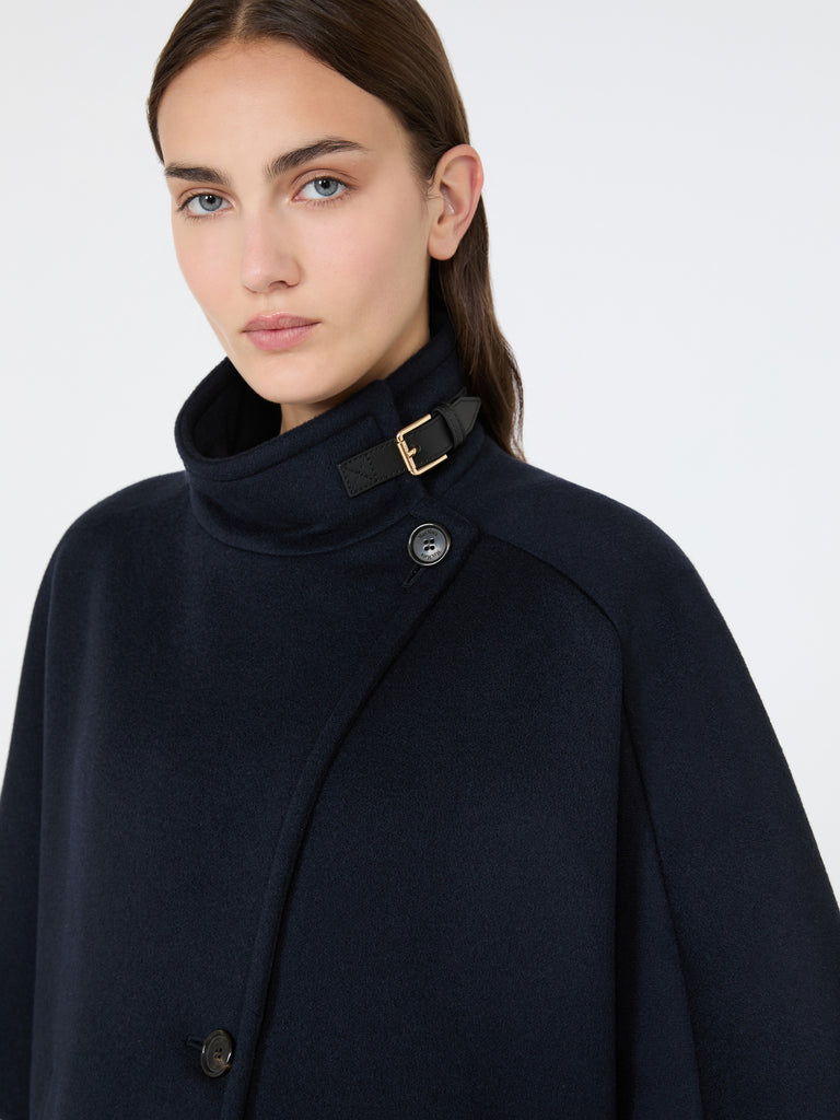 max mara كيب بقصة فضفاضة من الكشمير وقماش دراب