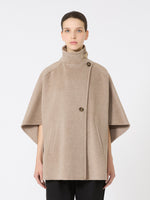 Lightweight cashmere broadcloth cape