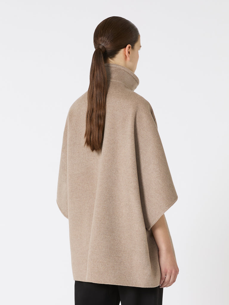 Lightweight cashmere broadcloth cape