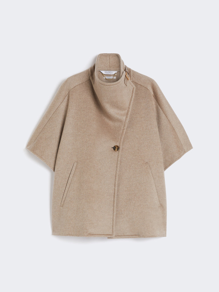 Lightweight cashmere broadcloth cape
