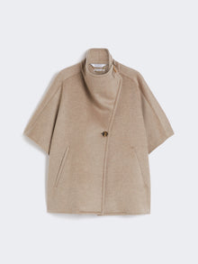 Lightweight cashmere broadcloth cape