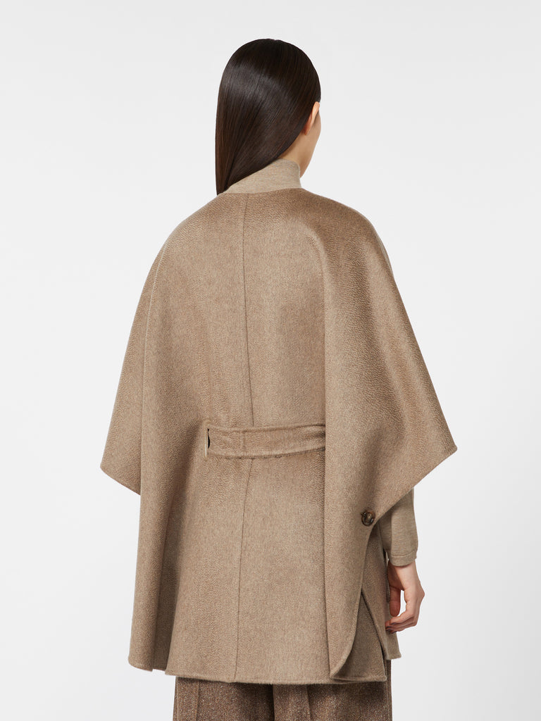 Cashmere cape with belt