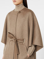 Cashmere cape with belt