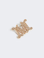 Crystal-adorned Monogram brooch