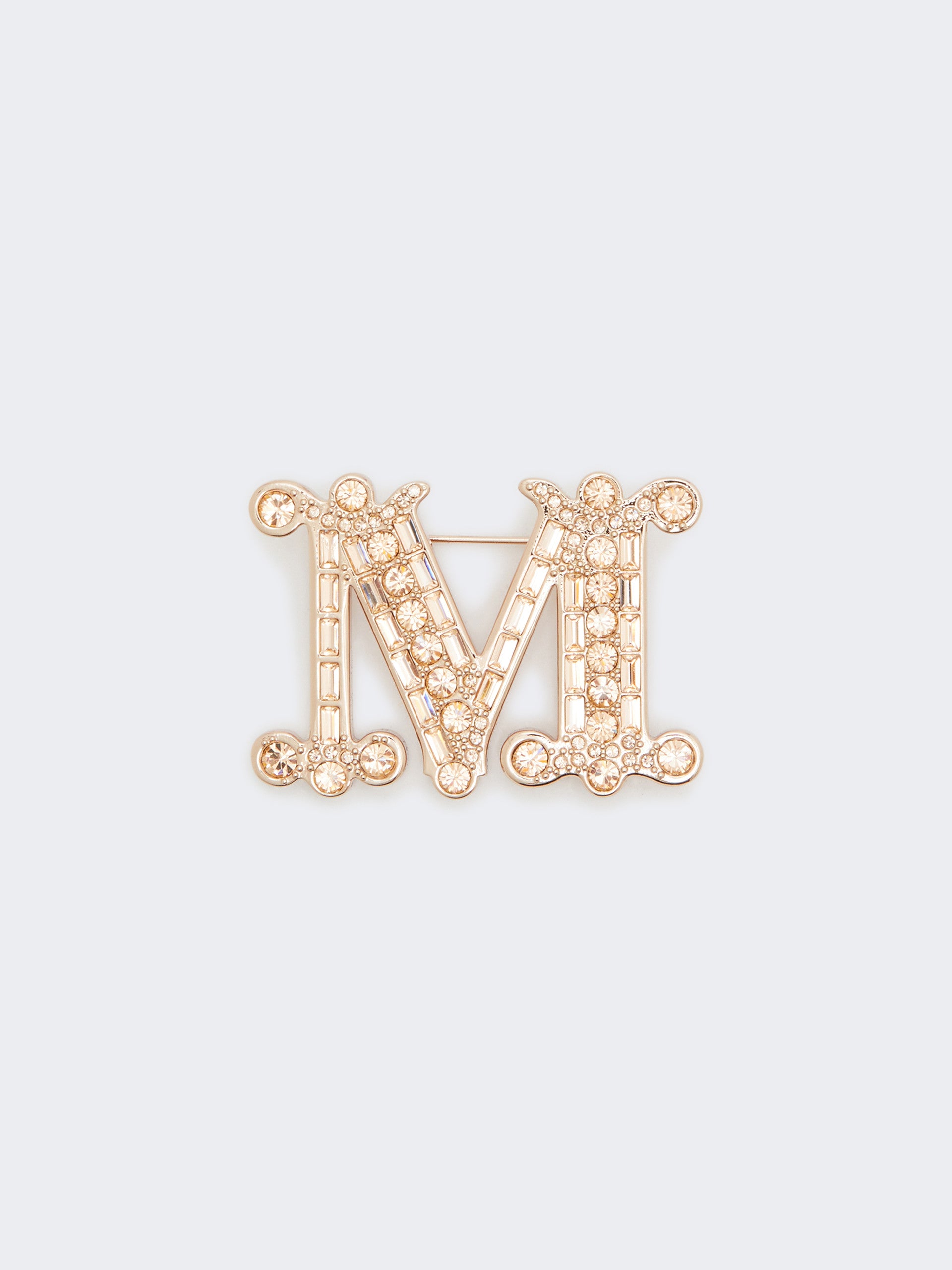 max mara crystal-adorned monogram brooch for women