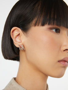 Monogram earrings with rhinestones