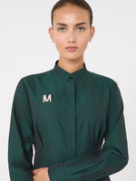 Rhinestone M-shaped brooch