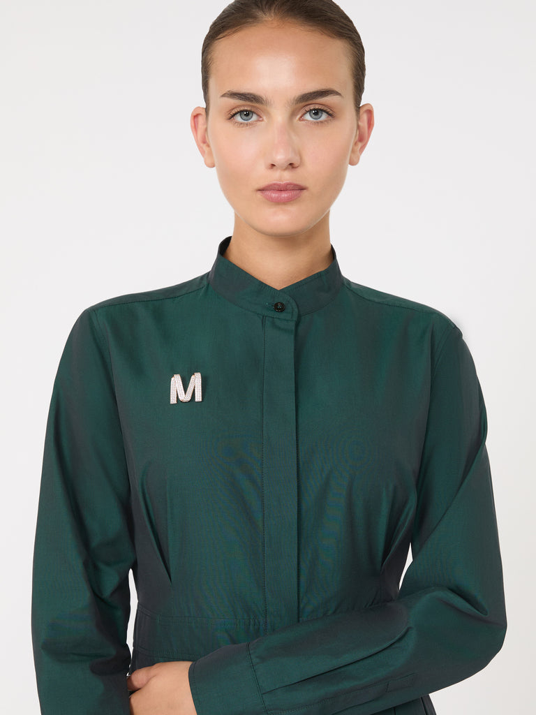 Rhinestone M-shaped brooch