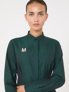 Rhinestone M-shaped brooch