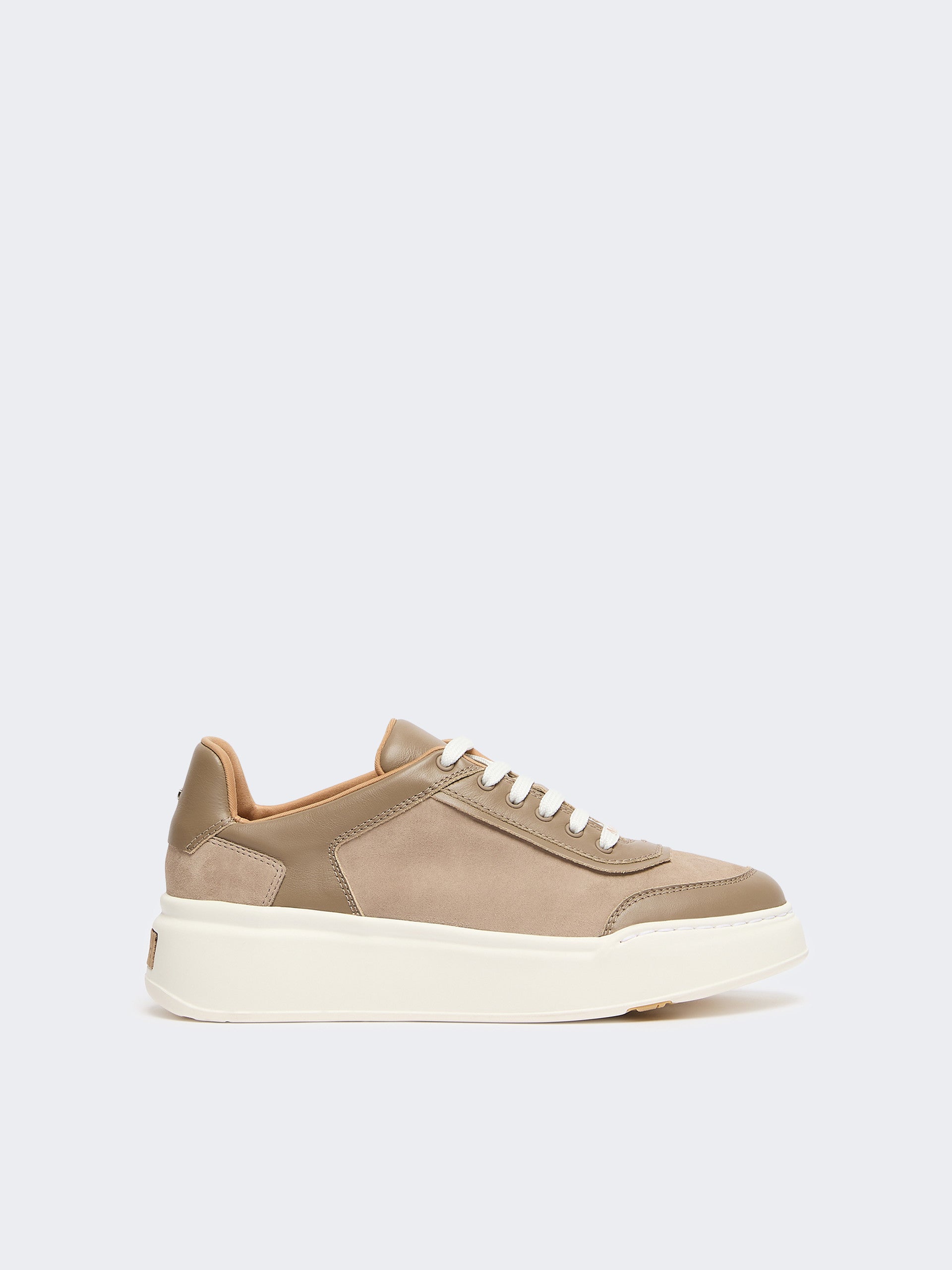 Urban Suede Sneakers for Women - Medium Grey - Max Mara KSA