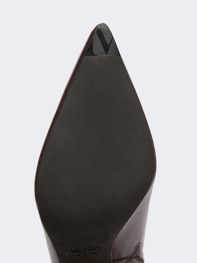 max mara smooth leather ankle boots