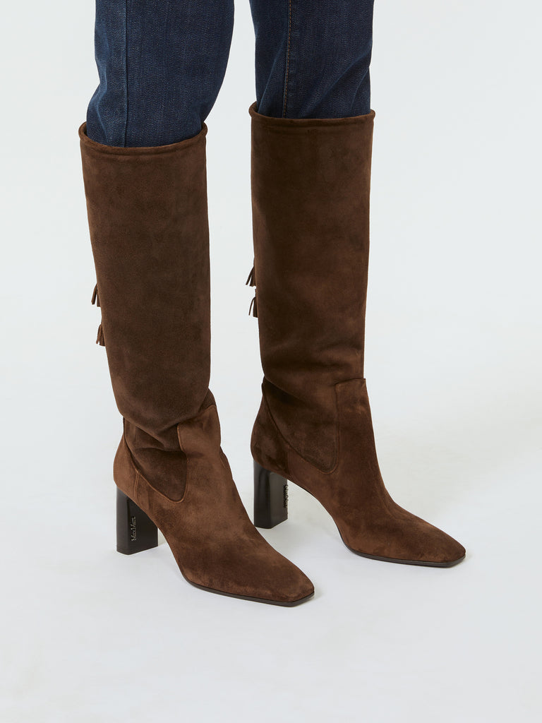 Soft suede boots