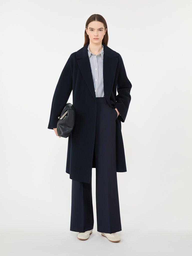 max mara double-faced wool-blend robe coat