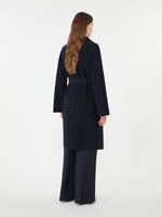 Double-Faced Wool-Blend Robe Coat for Women - Navy - Max Mara KSA