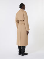 Double Wool-Blend Coat for Women - Camel - Max Mara KSA