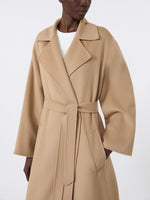 Double Wool-Blend Coat for Women - Camel - Max Mara KSA