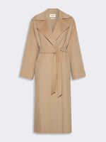 Double Wool-Blend Coat for Women - Camel - Max Mara KSA