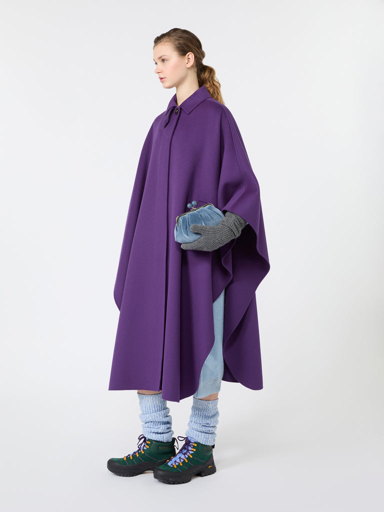 max mara wool-blend double fabric maxi cape