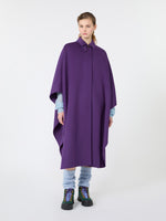 Wool-Blend Double Fabric Maxi Cape for Women - Purple - Max Mara KSA