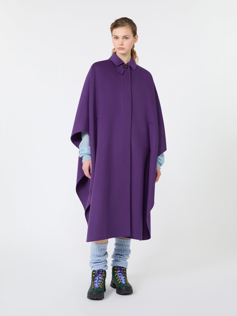 max mara wool-blend double fabric maxi cape