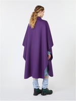 Wool-Blend Double Fabric Maxi Cape for Women - Purple - Max Mara KSA