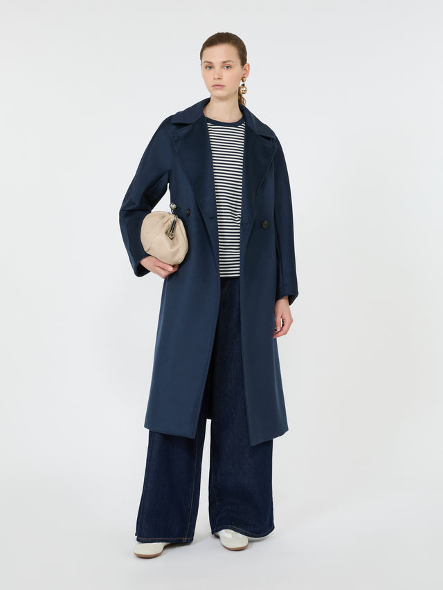 Double-Breasted Wool Coat for Women - Ultramarine - Max Mara KSA