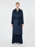 Double-Breasted Wool Coat for Women - Ultramarine - Max Mara KSA