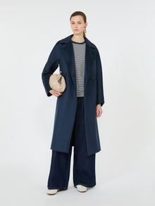 Double-Breasted Wool Coat for Women - Ultramarine - Max Mara KSA