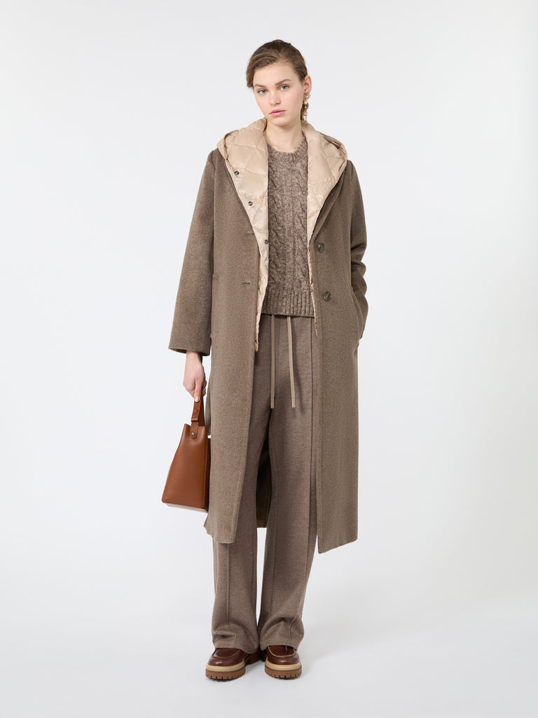 max mara معطف تيدي طويل من الصوف والألبكة