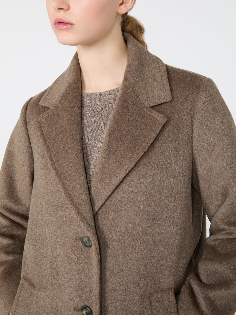 max mara معطف تيدي طويل من الصوف والألبكة