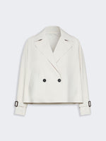 Short Water-Repellent Canvas Trench Coat for Women - Ivory - Max Mara KSA