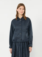 Water-Repellent Twill Jacket for Women - Navy - Max Mara KSA