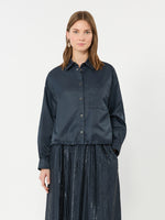 Water-Repellent Twill Jacket for Women - Navy - Max Mara KSA