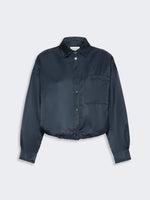 Water-Repellent Twill Jacket for Women - Navy - Max Mara KSA