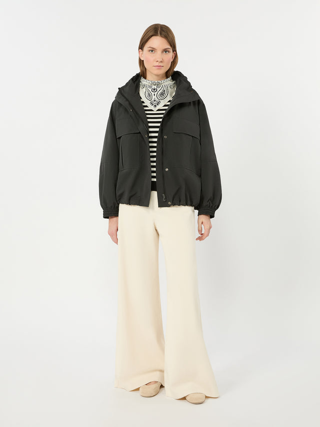 Washed Water-Repellent Canvas Jacket for Women - Black - Max Mara KSA