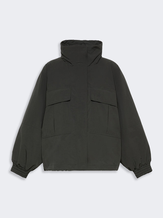 Washed Water-Repellent Canvas Jacket for Women - Black - Max Mara KSA
