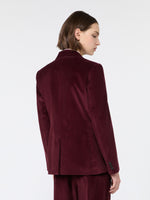 Cotton Corduroy Velvet Blazer for Women - Bordeaux - Max Mara KSA