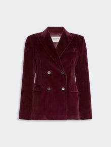 Cotton Corduroy Velvet Blazer for Women - Bordeaux - Max Mara KSA