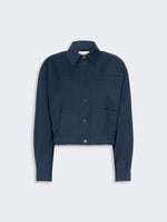 Short Woollen Cloth Jacket for Women - Navy - Max Mara KSA