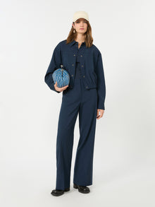 Short Woollen Cloth Jacket for Women - Navy - Max Mara KSA