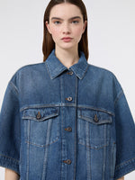 Cotton Denim Jacket for Women - Navy - Max Mara KSA