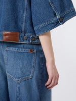 Cotton Denim Jacket for Women - Navy - Max Mara KSA