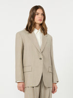 Oversized Woollen Cloth Blazer for Women - Hazelnut Brown - Max Mara KSA