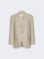 Oversized Woollen Cloth Blazer for Women - Hazelnut Brown - Max Mara KSA