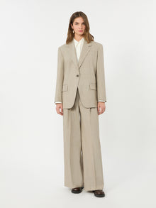 Oversized Woollen Cloth Blazer for Women - Hazelnut Brown - Max Mara KSA