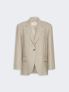 Oversized Woollen Cloth Blazer for Women - Hazelnut Brown - Max Mara KSA