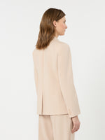 Single-Breasted Stretch Wool Blazer for Women - Powder - Max Mara KSA