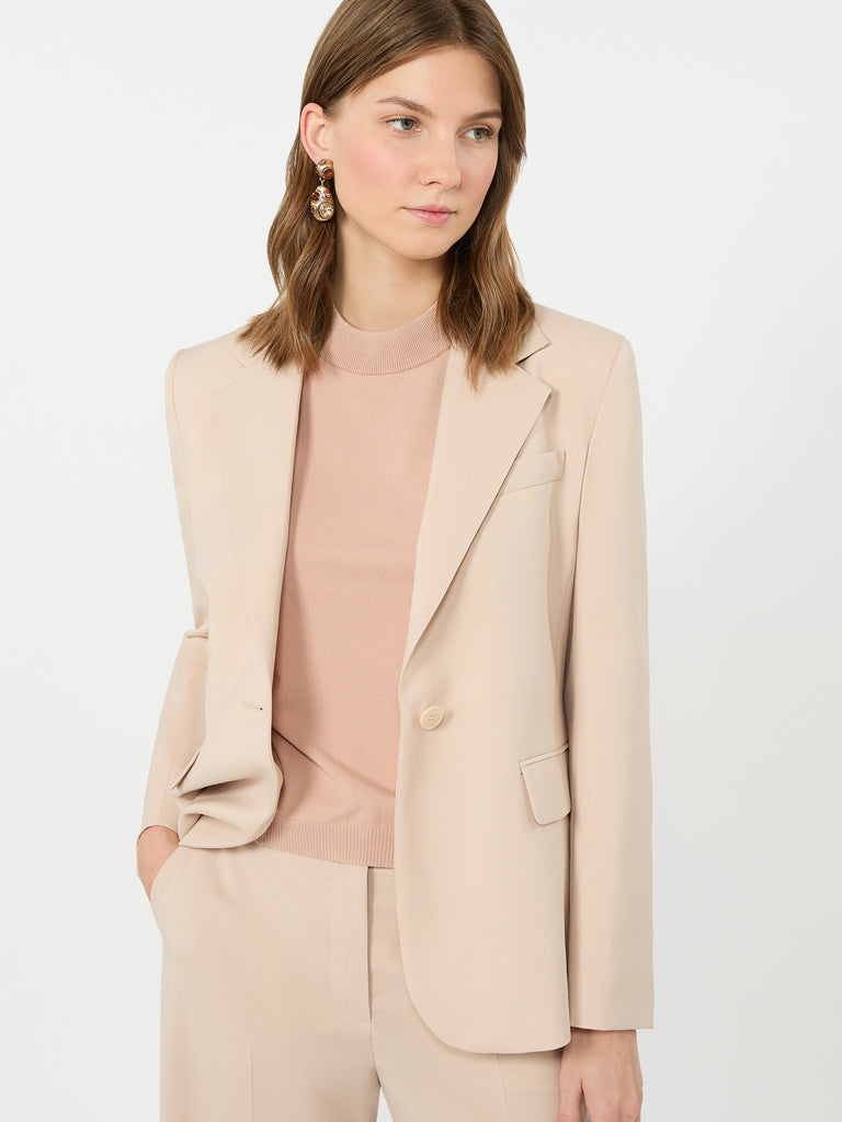 max mara single-breasted stretch wool blazer