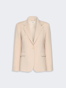 Single-Breasted Stretch Wool Blazer for Women - Powder - Max Mara KSA