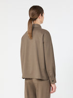 Stretch Wool Twill Jacket for Women - Marron Glace' - Max Mara KSA